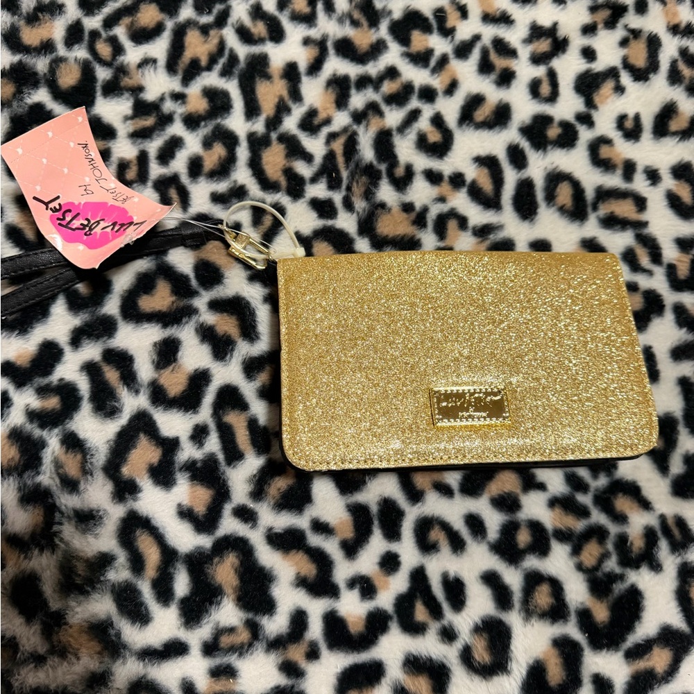 Gold Glitter Card Holder